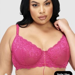 Charlotte bra fuschia 34DD Frederick's of Hollywood